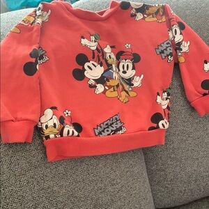 Disney Kids Red Mickey Mouse Sweatshirt